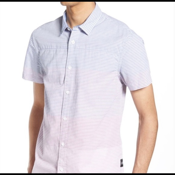 Scotch and soda nwt men’s striped button up short sleeve. Still in polybag - Picture 1 of 7